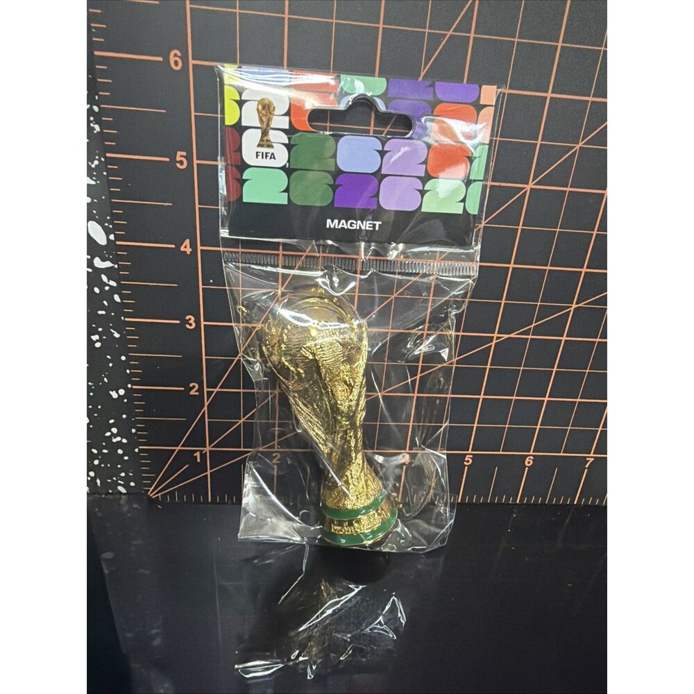 2026 FIFA World Cup Trophy 3.5" Inch 3D Trophy Fridge Magnet New Sealed Rare